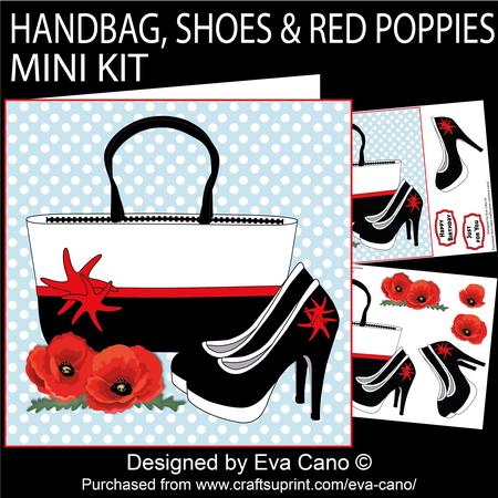 Handbag, Shoes & Red Poppies Mini Kit