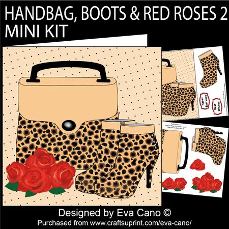 Handbag, Boots & Red Roses 2 Mini Kit