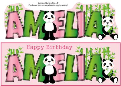 Cute Pandas Amelia Large Dl
