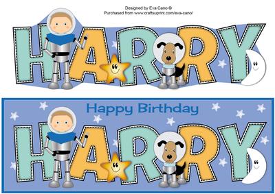 Space Boy and Dog Harry Large Dl