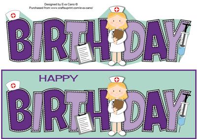 Little Nurse Birthday Large Dl