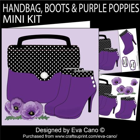 Handbag, Boots & Purple Poppies Mini Kit