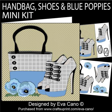 Handbag, Shoes & Blue Poppies Mini Kit