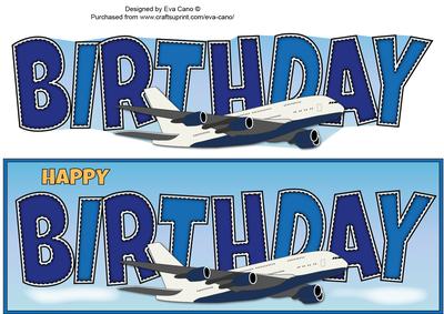 Plane Birthday Large Dl