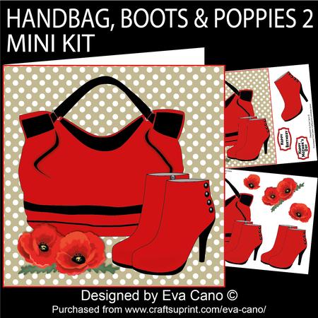Handbag, Boots & Poppies 2 Mini Kit