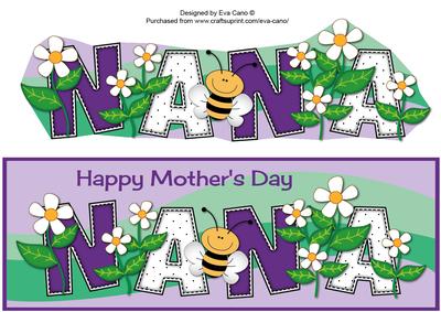 Mother's Day Flowers and Bees Nana Large Dl