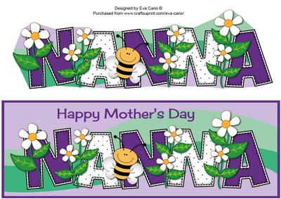 Mother's Day Flowers and Bees Nanna Large Dl