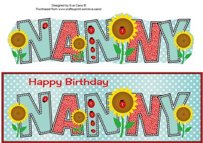 Sunflowers and Ladybirds Nanny Large Dl