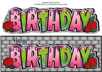 Graffiti for Girls Birthday Large Dl