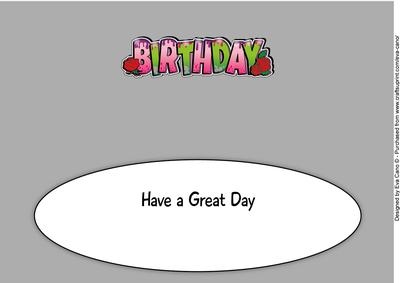 Graffiti for Girls Birthday Large Dl Insert