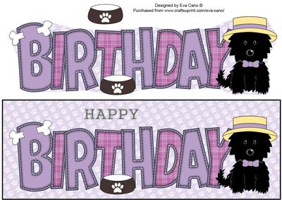 Smart Jazz the Dog Birthday Large Dl