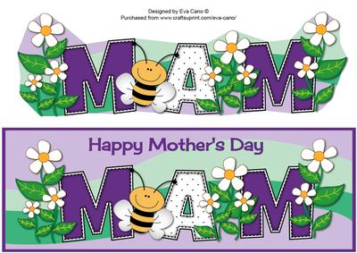 Mother's Day Flowers and Bees Mam Large Dl