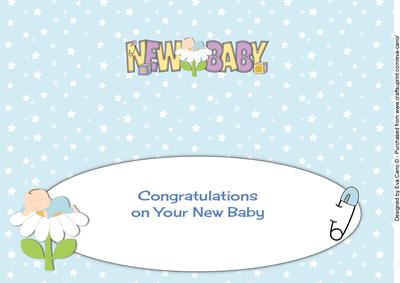 Baby Boy on Flower New Baby Large Dl Insert