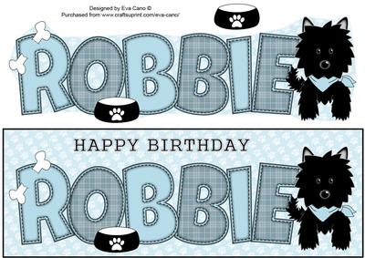 Black Jazz Dog with Bandana Robbie Large Dl