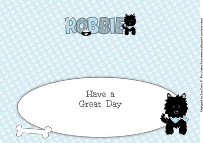 Black Jazz Dog with Bandana Robbie Large Dl Insert