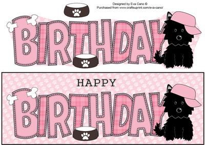 Jazz the Dog with Cap Birthday Large Dl 2