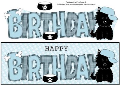Jazz the Dog with Cap Birthday Large Dl 3