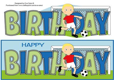 Footballer in Red Birthday Large Dl 2