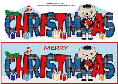 Bagpiper Max the Cat Christmas Large Dl 2