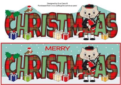 Bagpiper Max the Cat Christmas Large Dl 3