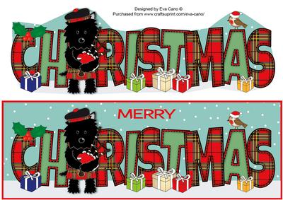 Bagpiper Jazz the Dog Christmas Large Dl
