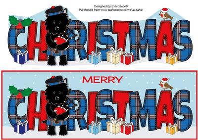 Bagpiper Jazz the Dog Christmas Large Dl 2