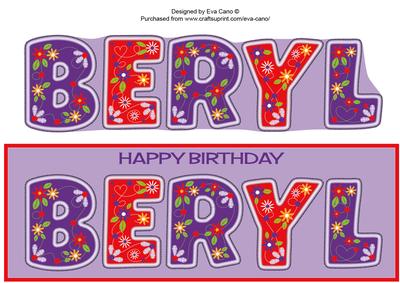 Embroidered Letters Beryl Large Dl