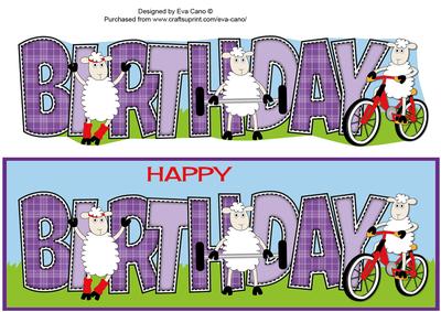 Fitness Sheep Birthday Large Dl