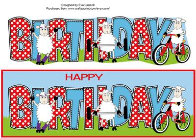 Fitness Sheep Birthday Large Dl 2