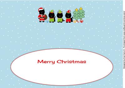 Santa Jazz the Dog & Christmas Elves Large Dl Insert