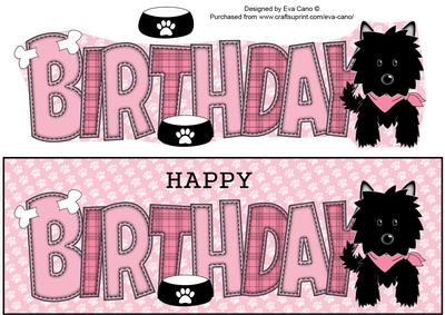 Black Jazz Dog with Bandana Birthday Large Dl 4