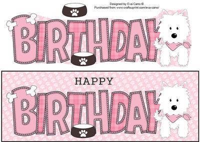 Jazz Dog with Bandana Birthday Large Dl