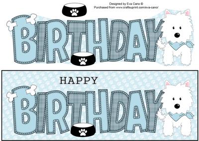 Jazz Dog with Bandana Birthday Large Dl 2