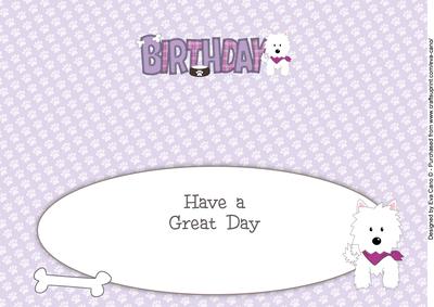 Jazz Dog with Bandana Birthday Large Dl 3 Insert