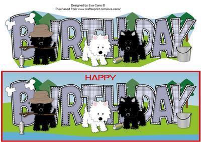 Fishing Jazz Dogs Birthday Large Dl