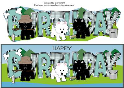 Fishing Jazz Dogs Birthday Large Dl 3