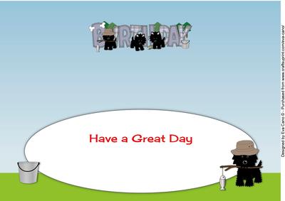 Fishing Black Jazz Dogs Birthday Large Dl 2 Insert