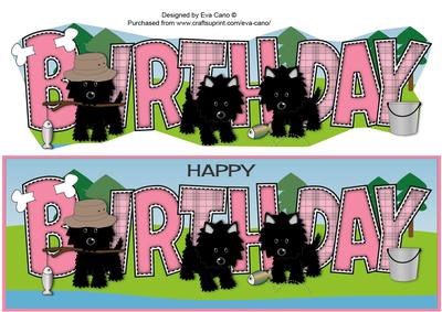 Fishing Black Jazz Dogs Birthday Large Dl 3
