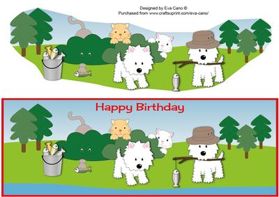 Fishing Dogs & Cheeky Cats Large Dl 3