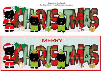 Santa Jazz the Dog & Elves Christmas Large Dl 2