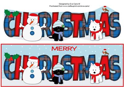 Jazz Dogs & Snowman Christmas Large Dl