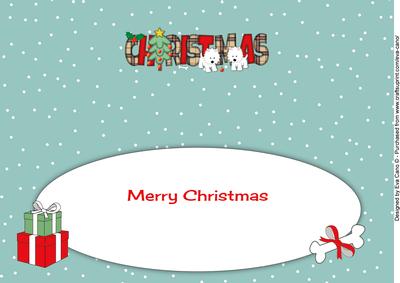 Playful Jazz Dogs Christmas Large Dl Insert