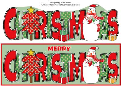 Snowman with Presents Christmas Large Dl