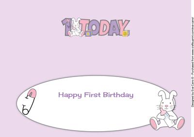 Cute Bunny with Baby Bottle 1 Today Large Dl Insert