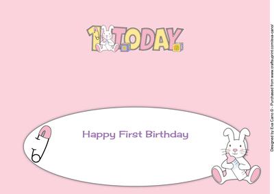 Cute Bunny with Baby Bottle 1 Today Large Dl 3 Insert