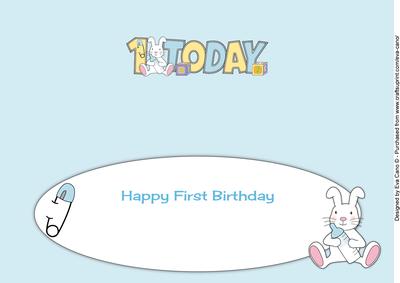 Cute Bunny with Baby Bottle 1 Today Large Dl 4 Insert