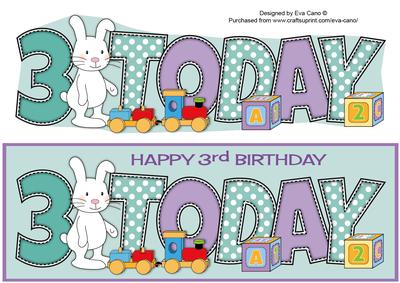 Cute Bunny with Train 3 Today Large Dl 2