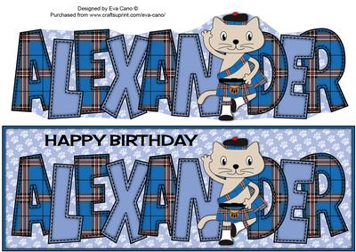 Highland Fling Max the Cat Alexander Large Dl
