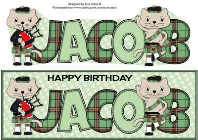 Bagpiper & Highland Fling Max the Cat Jacob Large Dl 2