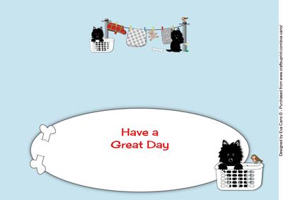 Jazz the Dog & Friend Washing Day Large Dl Insert
